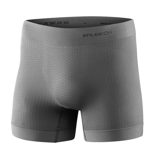 Boxershorts för män Brubeck BASE LAYER Termoaktiva underkläder Grafit, Grå, Olika Storlekar
