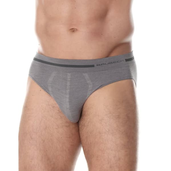 Trosor för herrar BRUBECK COMFORT WOOL Termoaktiv kalsonger MERINOULL Marinblå, Grafit, Svart, Mörk grå, Olika Storlekar Mörk grå L