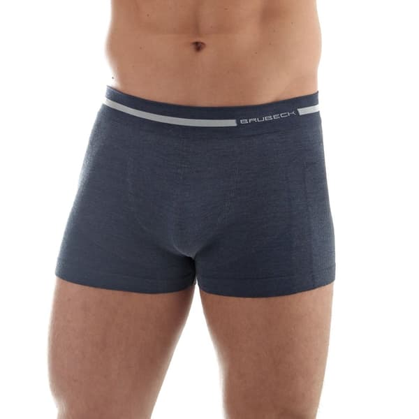 Boxershorts för män BRUBECK COMFORT WOOL Termoaktiva kalsonger MERINOULL Marinblå, Grafit, Svart, Mörk grå, Olika Storlekar