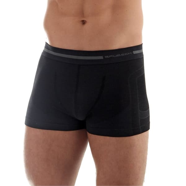 Boxershorts för män BRUBECK COMFORT WOOL Termoaktiva kalsonger MERINOULL Marinblå, Grafit, Svart, Mörk grå, Olika Storlekar