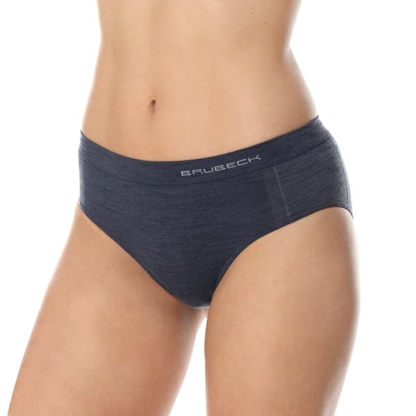 Hipster trosor för kvinnor Classic BRUBECK COMFORT WOOL Termoaktiva MERINOULL Kräm, Svart, Hud, Ask, Mörk denim , Olika Storlekar