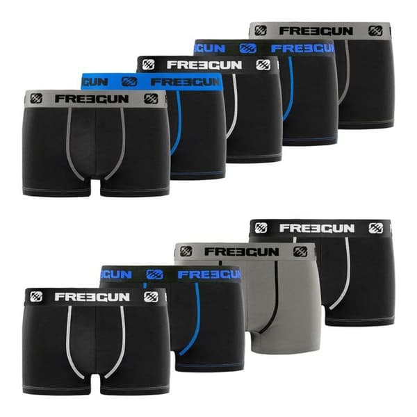 Freegun Kalsonger Herr - Svart (9-pack)