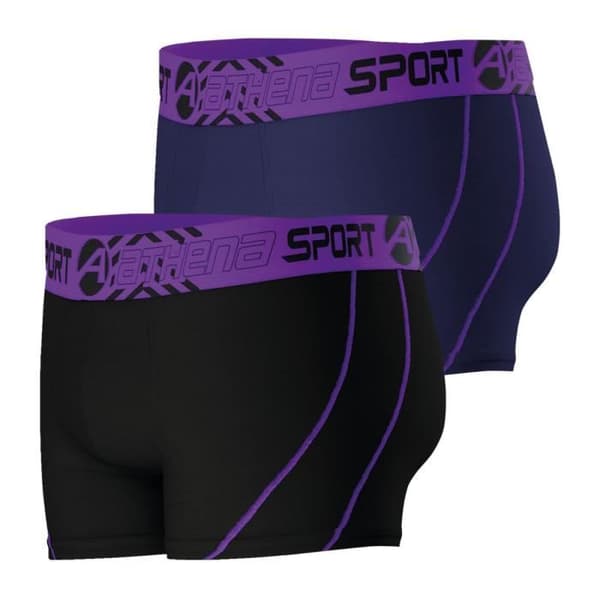 ATHENA Air Performance Boxers - Paket med 2 - Blå - Genombrutet meshtyg - Extra brett midjeband