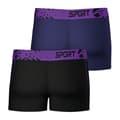 Miniatyrbild 4 av 4: ATHENA Air Performance Boxers - Paket med 2 - Blå - Genombrutet meshtyg - Extra brett midjeband
