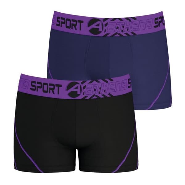 ATHENA Air Performance Boxers - Paket med 2 - Blå - Genombrutet meshtyg - Extra brett midjeband
