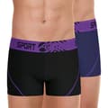 Miniatyrbild 1 av 4: ATHENA Air Performance Boxers - Paket med 2 - Blå - Genombrutet meshtyg - Extra brett midjeband