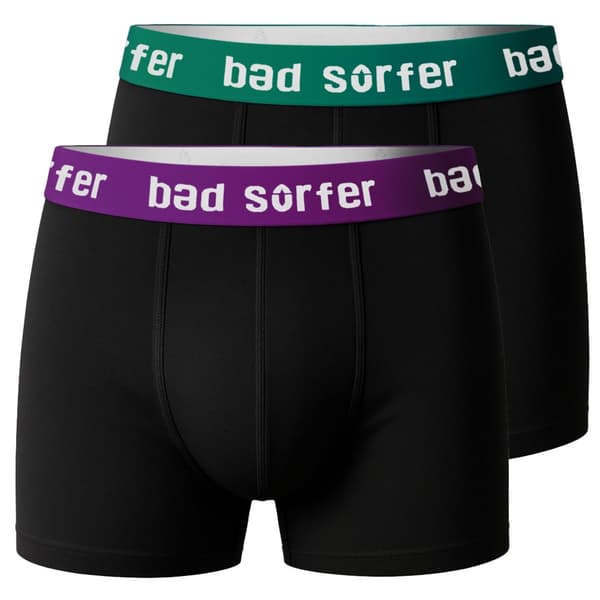Bad Surfer herrboxershorts – 6-pack, bomull, färgmix