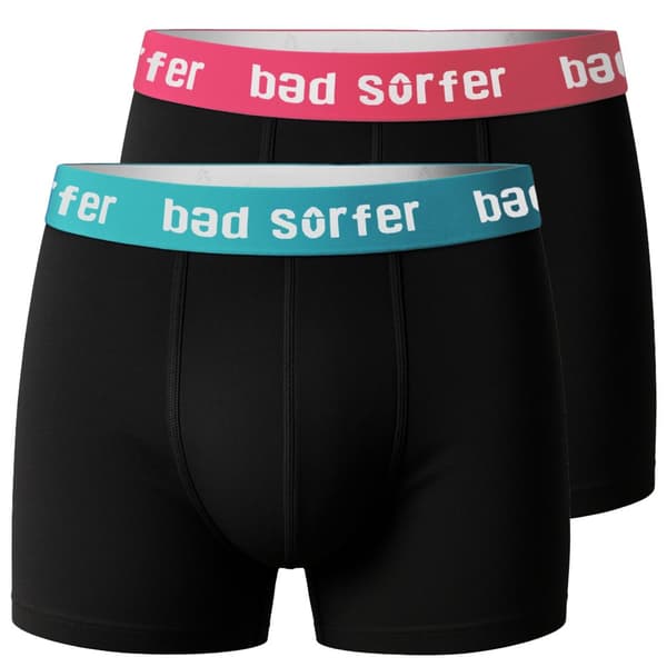 Bad Surfer herrboxershorts – 6-pack, bomull, färgmix