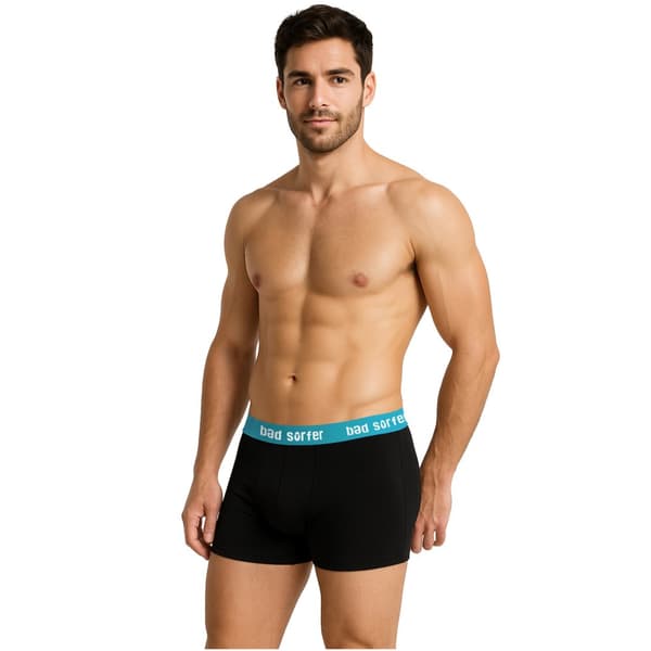 Bad Surfer herrboxershorts – 6-pack, bomull, färgmix