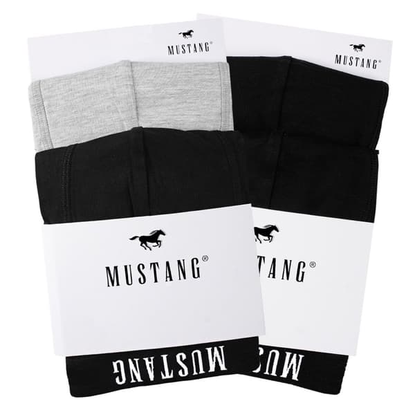 Mustang herrboxershorts 4-pack – Kalsonger i bomull med logotyp (stl. M–2XL)