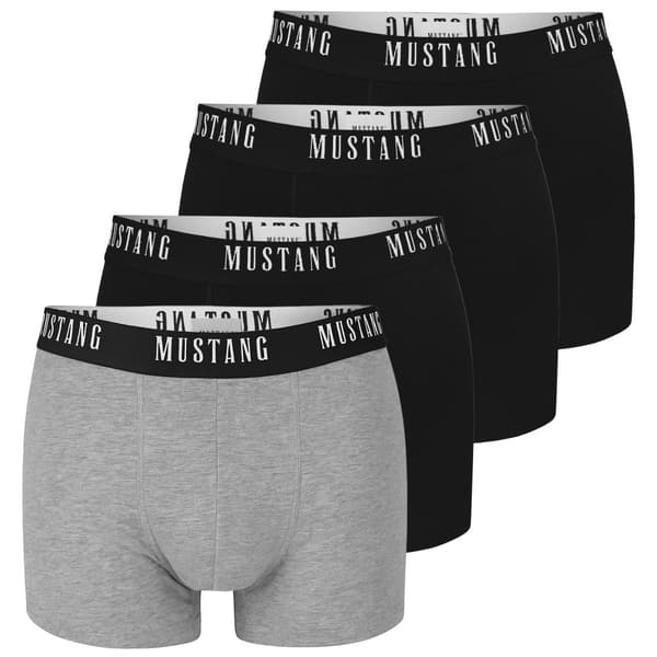 Mustang herrboxershorts 4-pack – Kalsonger i bomull med logotyp (stl. M–2XL)
