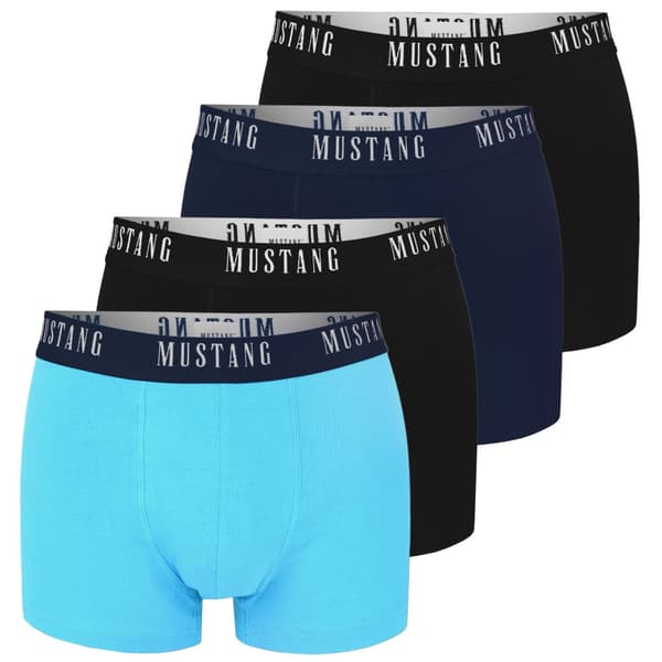 Mustang herrboxershorts 4-pack – Kalsonger i bomull med logotyp (stl. M–2XL)