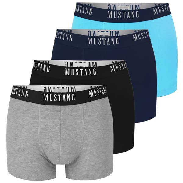 Mustang herrboxershorts 4-pack – Kalsonger i bomull med logotyp (stl. M–2XL)