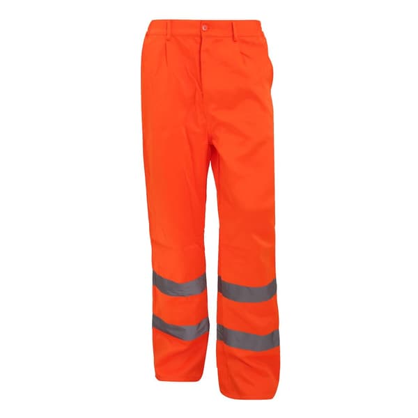 Yoko Workwear Arbetsbyxor i polybomull för män med hög viseringsgrad (Regular) Hi Vis Orange 42W x Regular