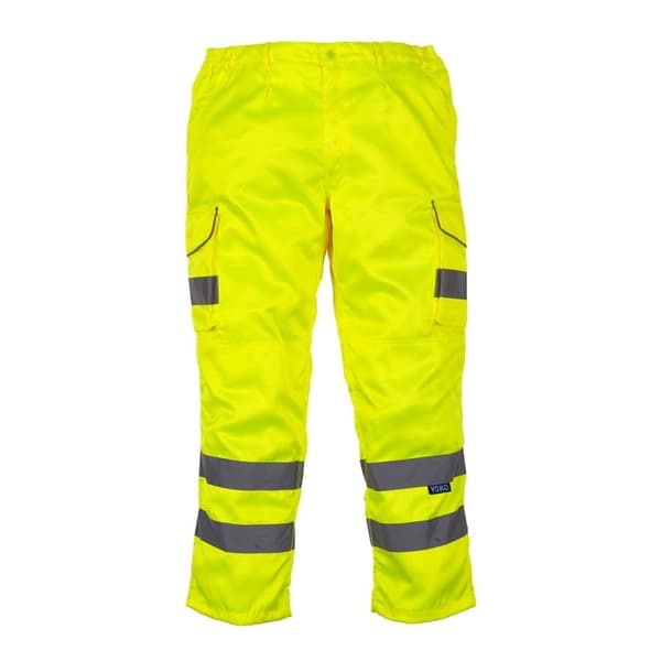 Yoko Hi-Vis Cargo bukser til mænd med lommer til knæpuder