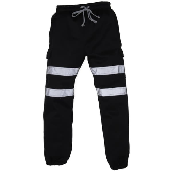Yoko Mens Hi Visibility Reflective Work Jogging Bottoms