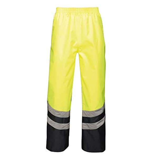 Regatta Unisex Hi Vis Pro reflekterende arbejdsbukser Yellow/Navy XXXL
