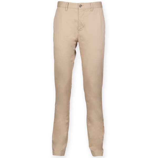 Front Row Mens Cotton Rich Stretch Chino Trousers
