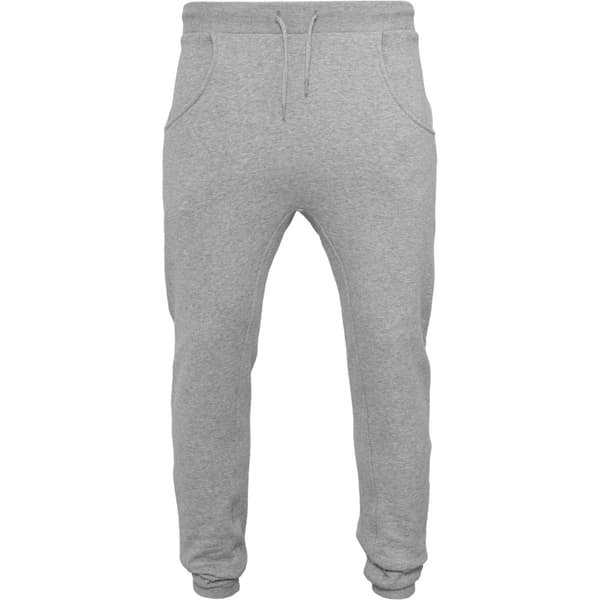 Build your Brand Sweatpants til mænd med kraftig dyb skridt Heather Grey M UK