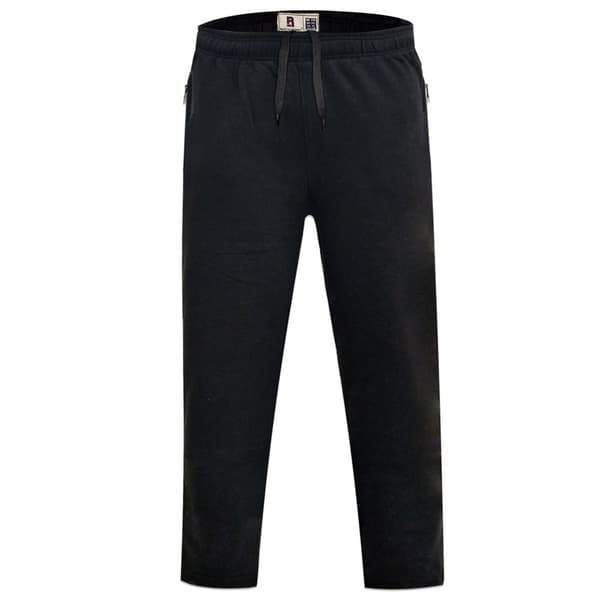 Duke D555 Albert Rockford Open Hem Kingsize Joggingbyxor för herrar Black 8XL