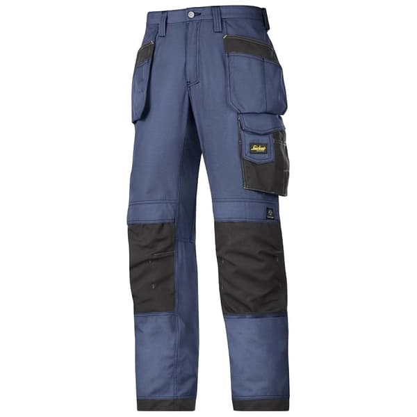 Snickers Mens Ripstop Workwear Trousers Navy/ Black 30R