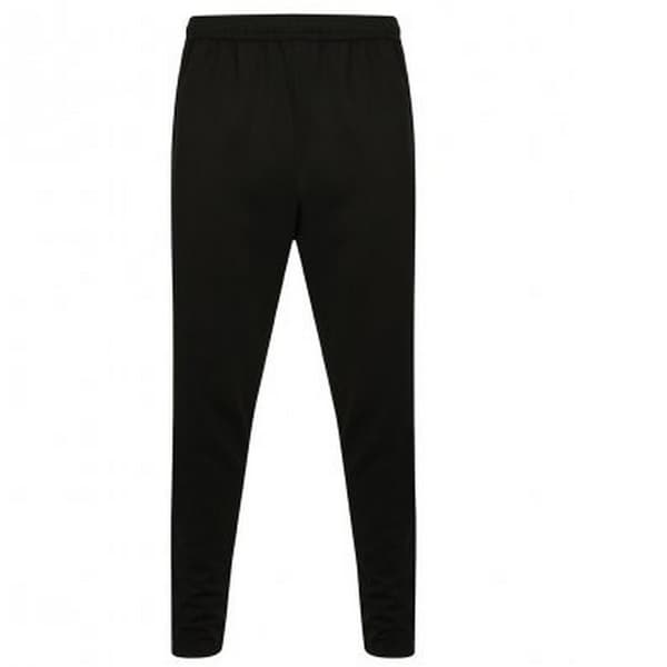 Finden and Hales Mens Knitted Tracksuit Pants Black/Gunmetal Grey XXS