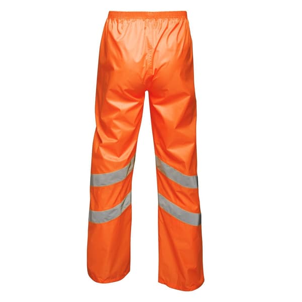 Regatta Unisex Hi Vis Pro Reflective Packaway Work Over Trousers