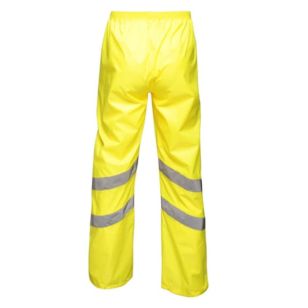 Regatta Unisex Hi Vis Pro Reflective Packaway Work Over Trousers