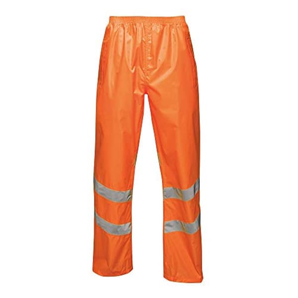 Regatta Unisex Hi Vis Pro Reflective Packaway Work Over Trousers