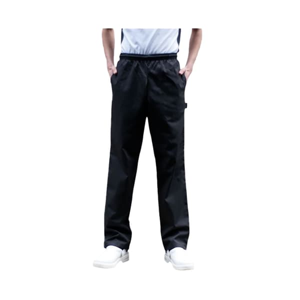 Dennys Unisex Black Elasticated Trouser / Chefswear