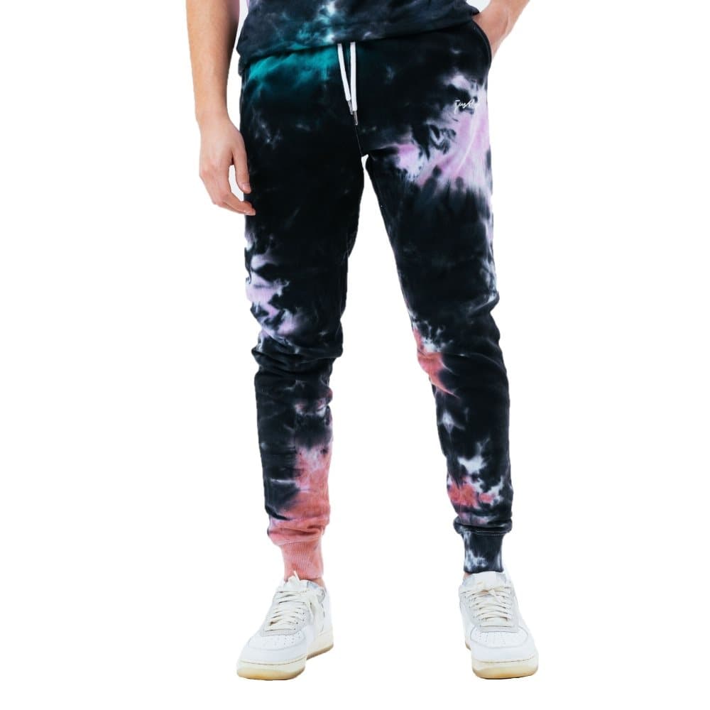 Hype Joggingbyxor med Scribble-logo i syra-tvätt för män