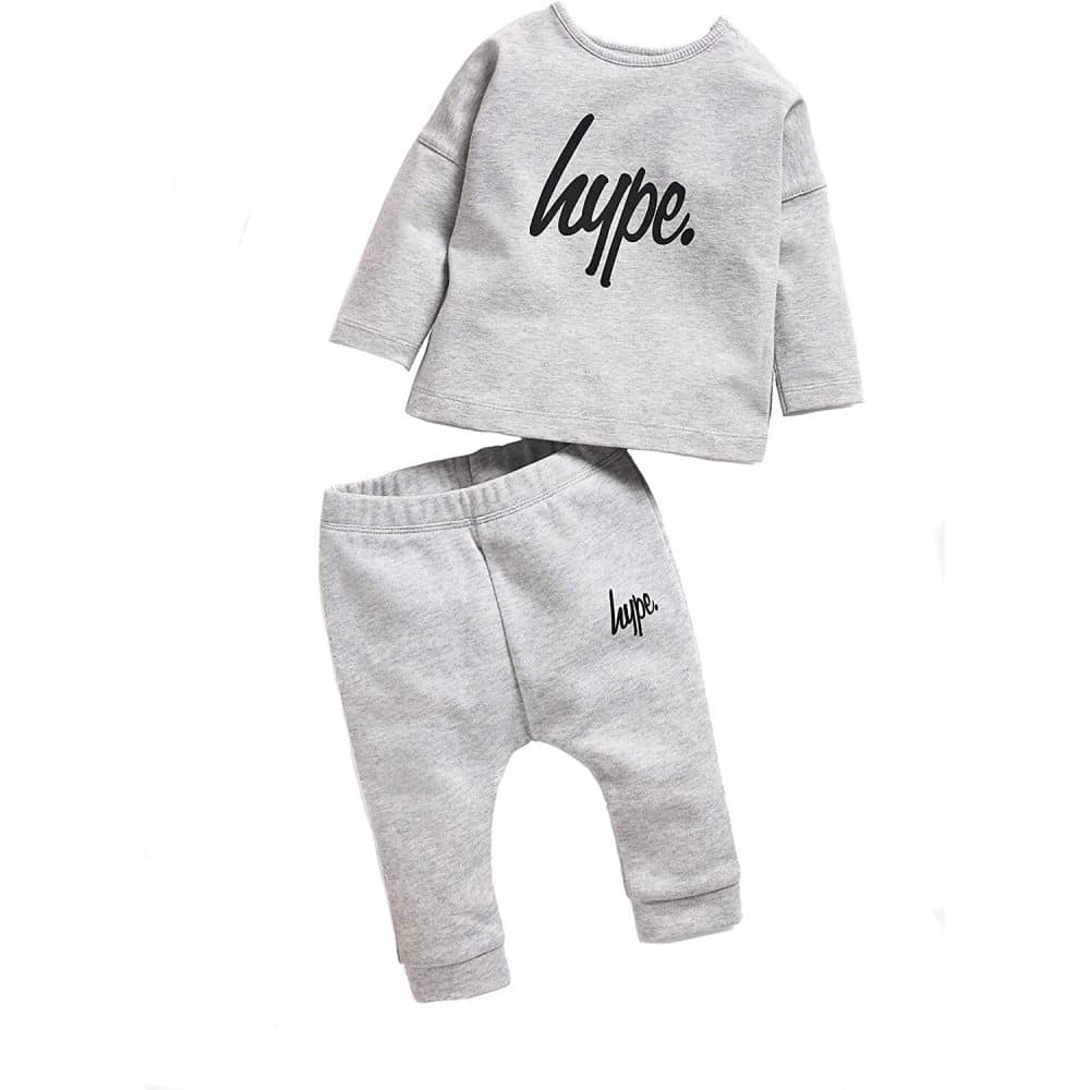 Hype Set med marmorerad t-shirt och joggingbyxor för pojkar