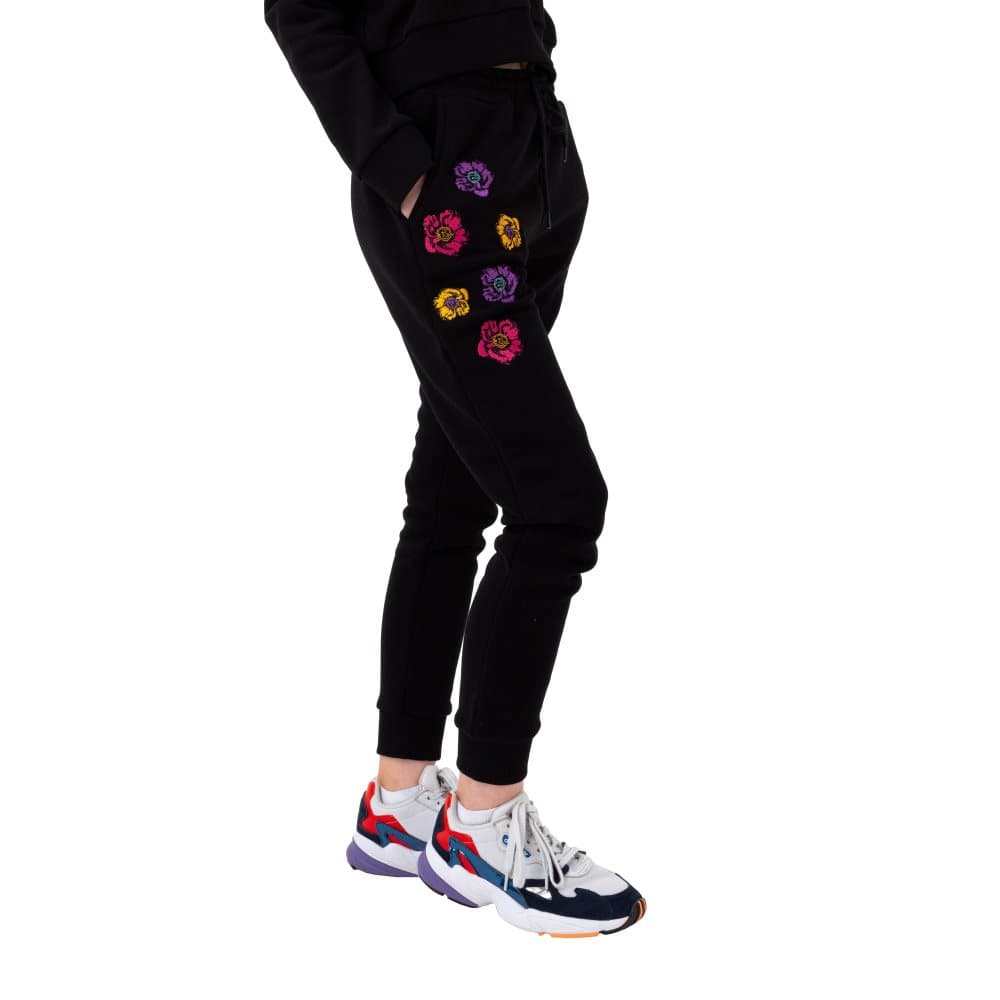 Hype Joggingbyxor för flickor med blomma och skrift