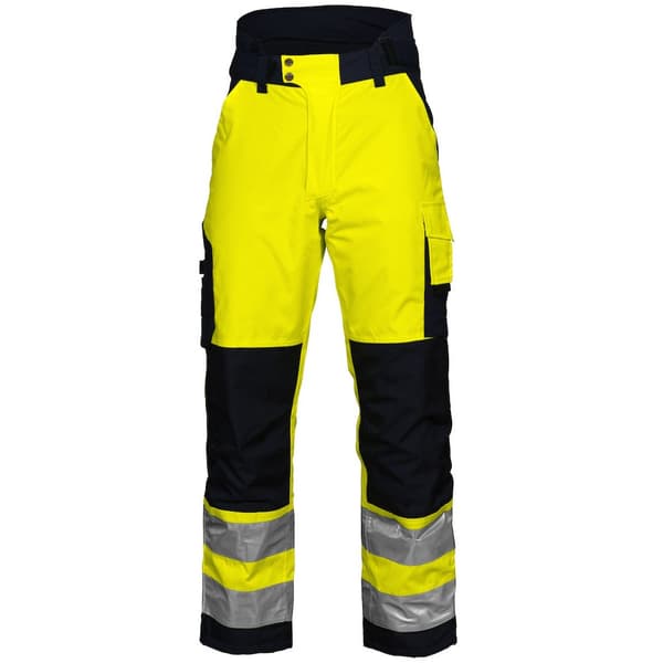 Projob Paddede bukser til mænd med hifi-vis-polstring Yellow/Navy 36R