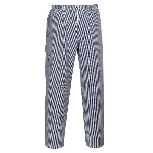 Portwest Unisex voksen Chester-tjekket kokkebukser til voksne