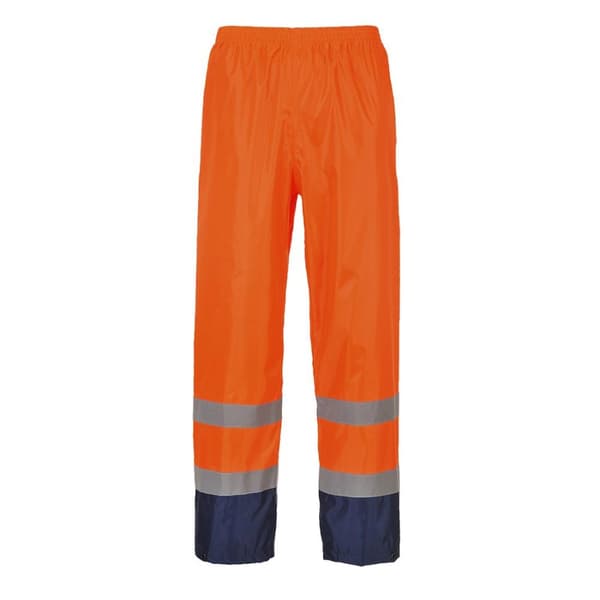 Portwest Mens Classic Contrast Hi-Vis Rain Trousers