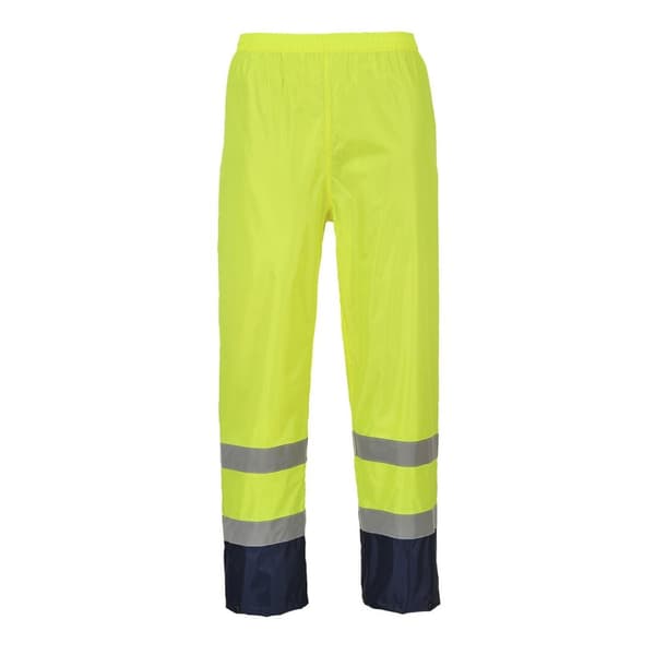 Portwest Herre Classic kontrast Hi-Vis regnbukser med kontrastfarve