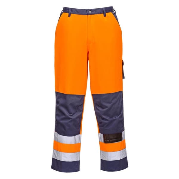 Portwest Mens Lyon Contrast Hi-Vis Safety Work Trousers