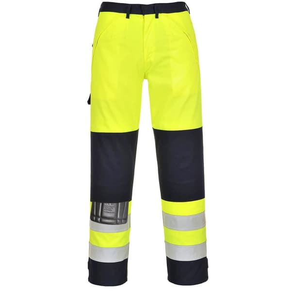 Portwest Mens Hi-Vis Multi-Norm Trousers Yellow/Navy XXL R
