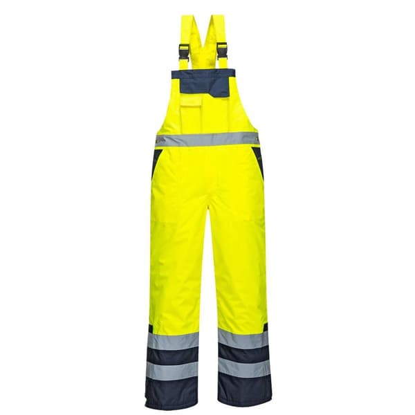 Portwest Kontrastfarvet vinterdragt og overall med høj visuel tykkelse til mænd Yellow L