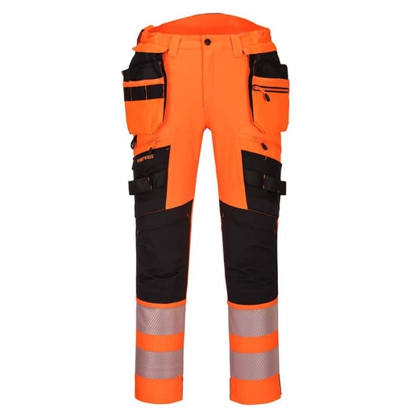Portwest Mens DX4 Hi-Vis Detachable Holster Pocket Rail Trousers