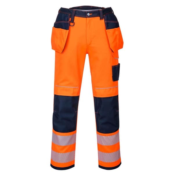 Portwest PW3 Hi-Vis Holster Pocket Safety Work Trousers för herrar