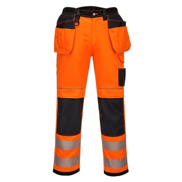 Portwest PW3 Hi-Vis Holster Pocket Safety Work Trousers för herrar