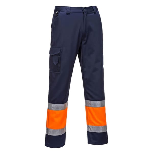 Portwest Kontrastfarvede Hi-Vis-arbejdsbukser til mænd
