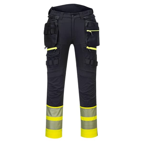 Portwest Mens DX4 Class 1 Hi-Vis Detachable Holster Pocket Trousers
