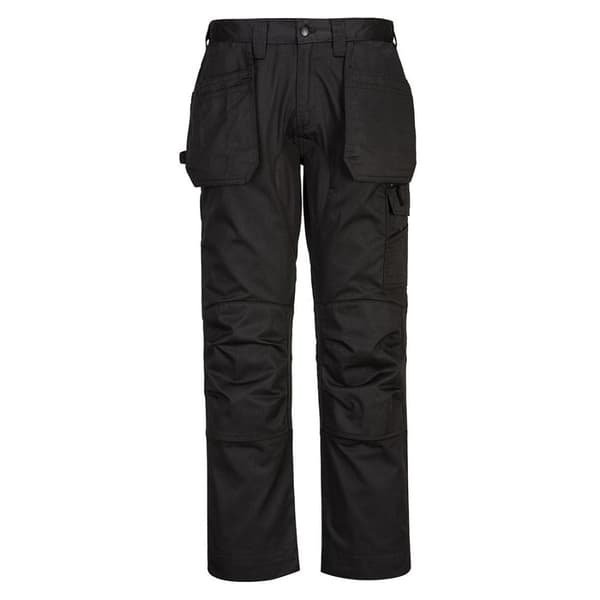 Portwest Mens WX2 Stretch Holster Pocket Trousers Black 30R