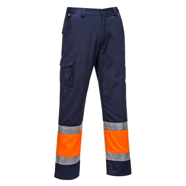 Portwest Kontrastfarvede Hi-Vis-arbejdsbukser til mænd