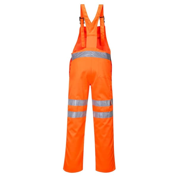 Portwest RT43 Polycotton Hi-Vis sikkerhedsbukser med bælte og seler til mænd