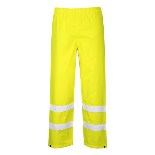 Portwest Mens Rain Hi-Vis Traffic Trousers