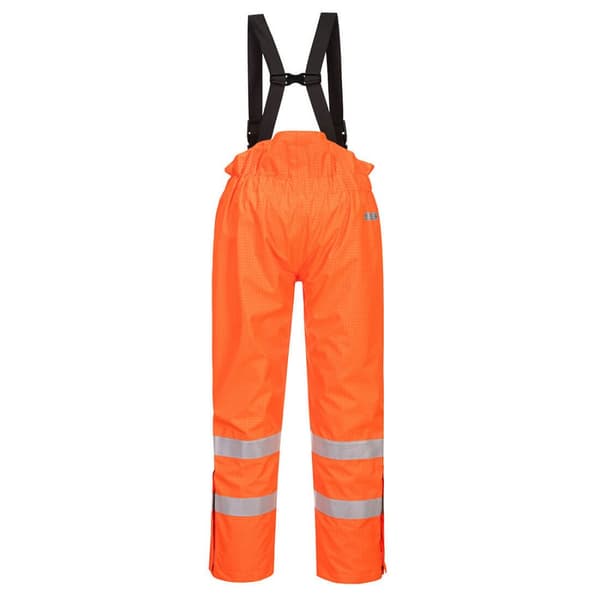 Portwest Mens Hi-Vis Bizflame Rain Anti-Static Safety Trousers